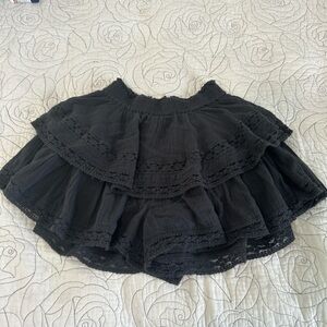 American Eagle Outfitters Black Layered Mini Skirt